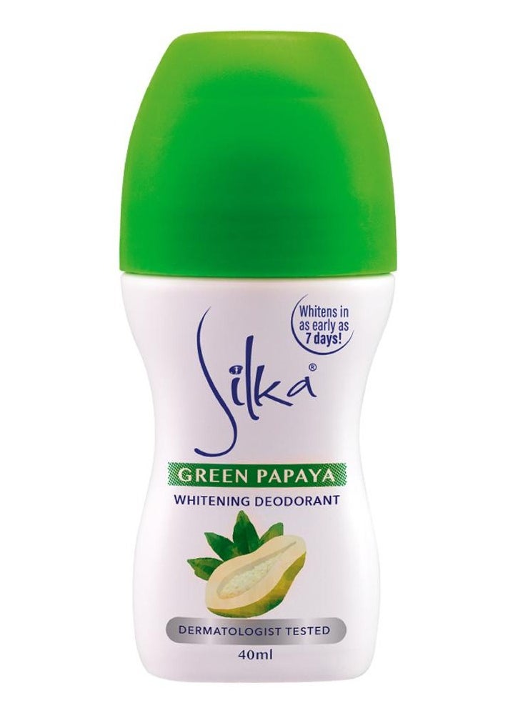 Silka - Green Papaya Whitening Deodorant 40ml - Image 1