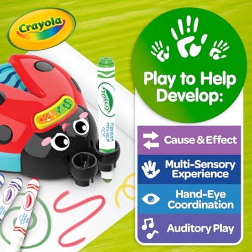 Crayola Musical Color Bug, Toddler Sensory Toy, Ladybug Toy for Kids, Arts & Crafts, Gifts for Toddlers, Ages 2, 3, 4 - Image 4