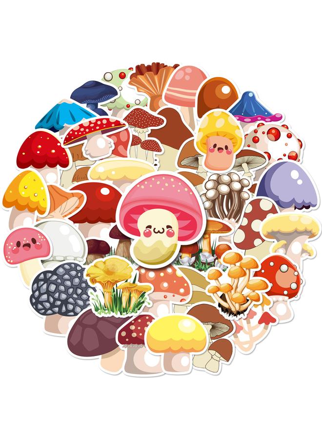 Bluejw 200 Mushroom Stickers Cartoon Plant Mushroom Cute Children's Award Stationery Water Cup Notebook Graffiti Sticker - Image 1