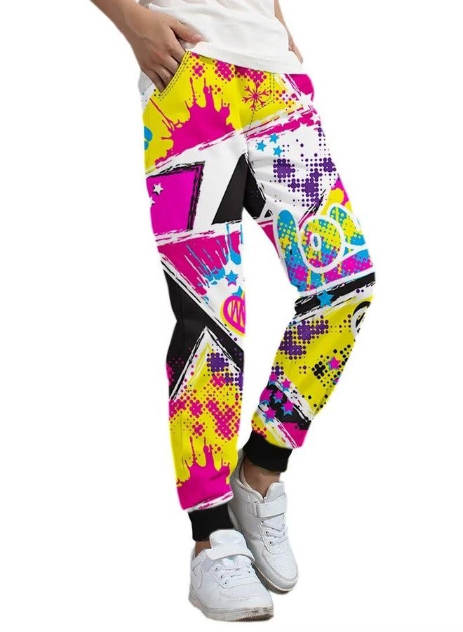 BINPAW Boys Printed Pants Funny 3D Graphic Drawstring Jogger Sweatpants for Kids 4-16Y, B-graffti, 6-7 Years - Image 3