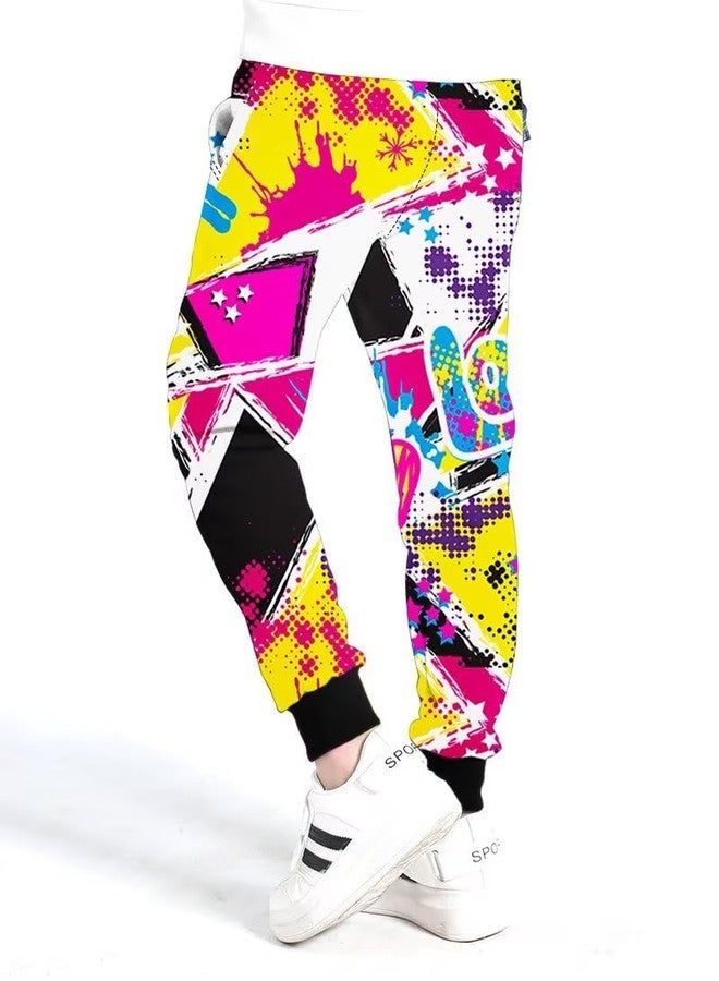 BINPAW Boys Printed Pants Funny 3D Graphic Drawstring Jogger Sweatpants for Kids 4-16Y, B-graffti, 6-7 Years - Image 5