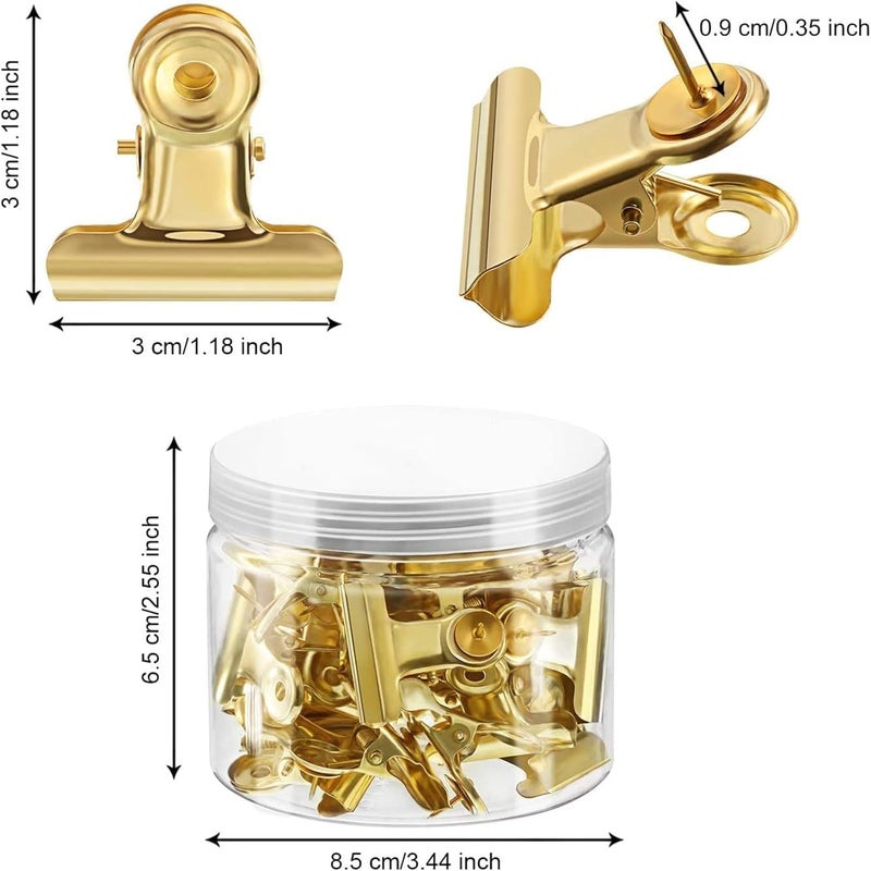 X spring Push Pins Clips, 20 Pcs Cork Board Tacks, Clips For Cork Board Photos, Thumb Tacks With Clips, Push Pins For Documents Bulletin Board, No Holes For The Paper - Image 2