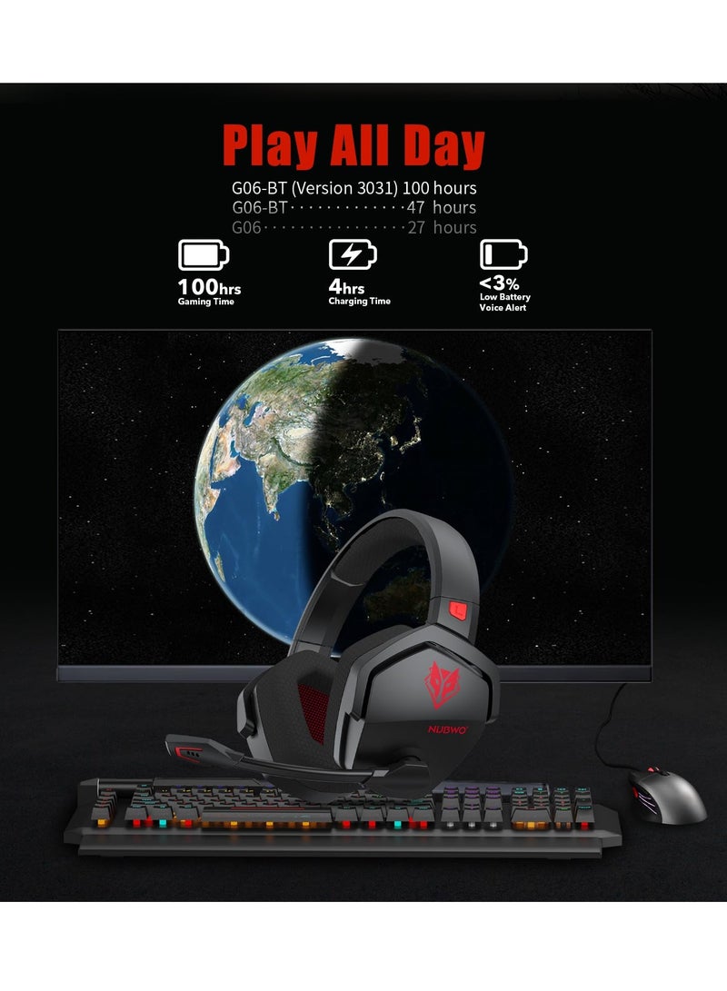 نوبو سماعة رأس G06 2.4G/بلوتوث/لاسلكية للألعاب لأجهزة PS4/PS5/المنطقة/سلسلة اكس/التبديل/الكمبيوتر الشخصي - Image 2