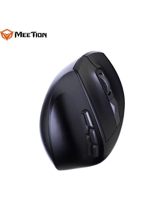 MEETION Triple Mode Ergonomic Mouse BTM660 9 Customizable Buttons Whisper Quiet Clicks Adjustable 4 levels DPI Smart Light Indicators Dual-OS Compatibility - Image 5