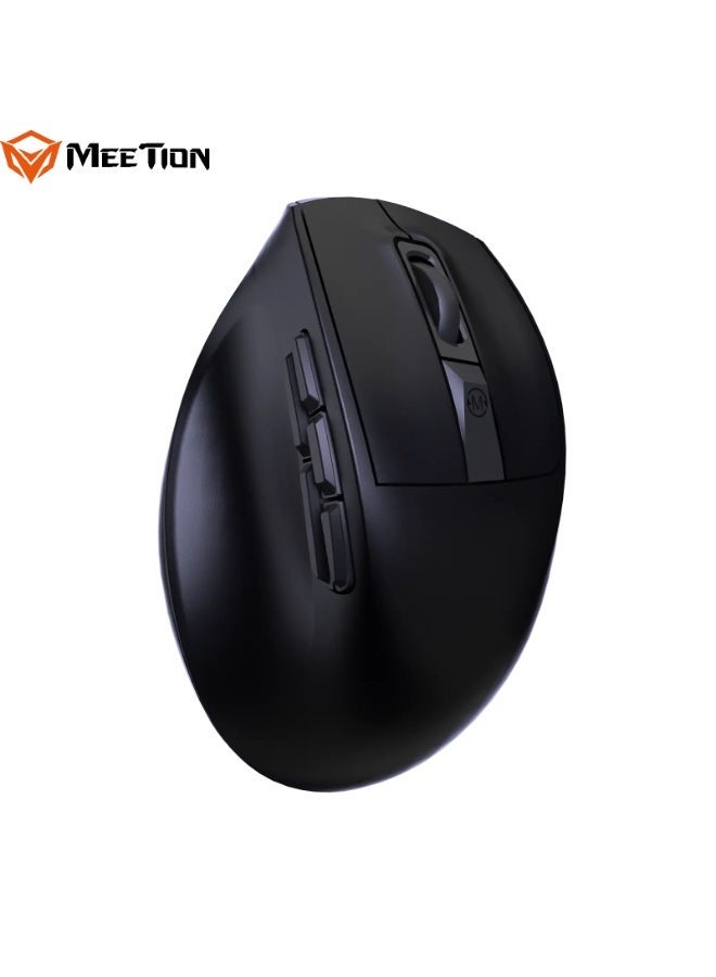 MEETION Triple Mode Ergonomic Mouse BTM660 9 Customizable Buttons Whisper Quiet Clicks Adjustable 4 levels DPI Smart Light Indicators Dual-OS Compatibility - Image 3
