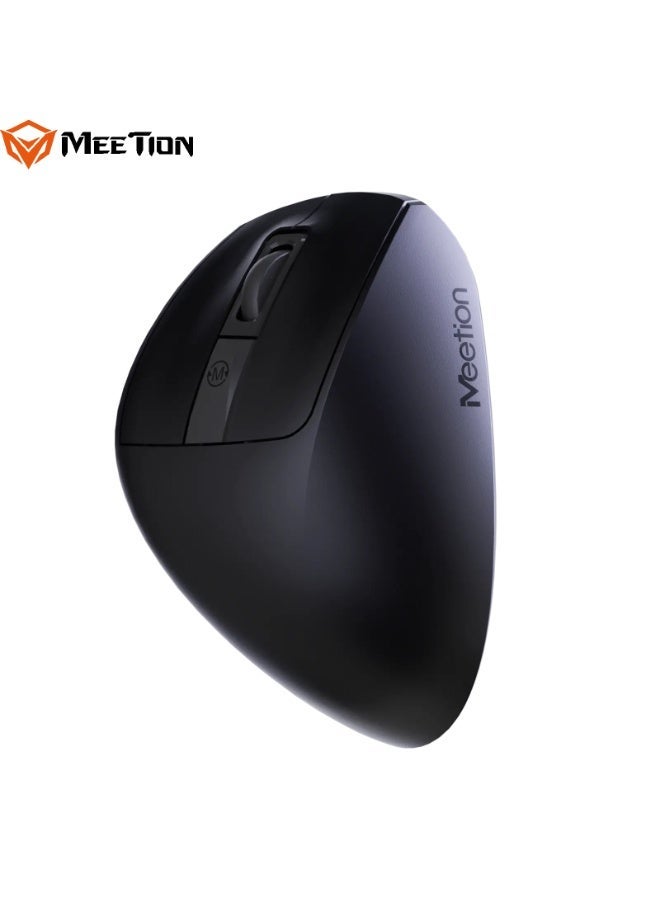 MEETION Triple Mode Ergonomic Mouse BTM660 9 Customizable Buttons Whisper Quiet Clicks Adjustable 4 levels DPI Smart Light Indicators Dual-OS Compatibility - Image 2
