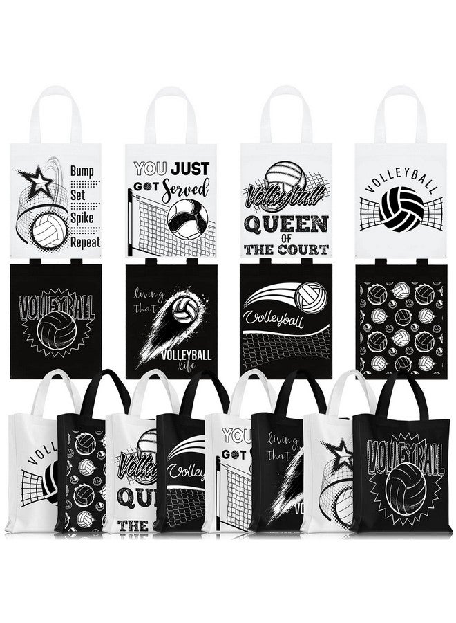 Kajaia 24 Pcs Party Treat Bag with Handles Reusable Goodie Favor Bag Non Woven Party Favor Birthday Supplies(Volleyball) - Image 1