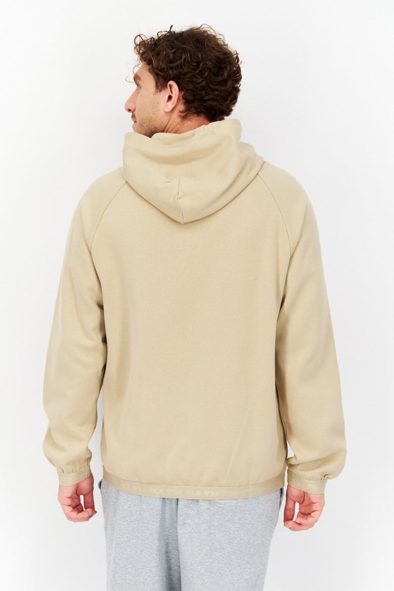 FILA Men Sportswear Fit Long Sleeve Golf Sweatshirt, Dark Beige - Image 3