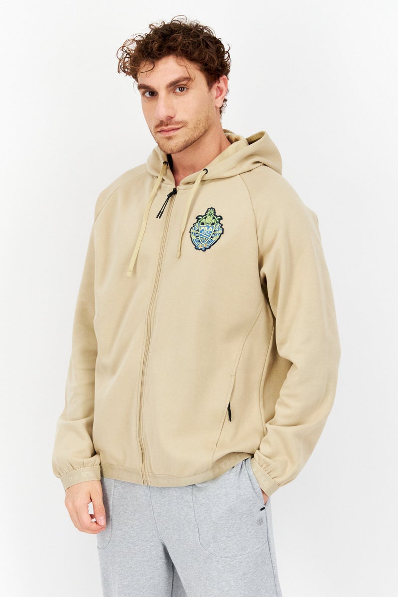 FILA Men Sportswear Fit Long Sleeve Golf Sweatshirt, Dark Beige - Image 1