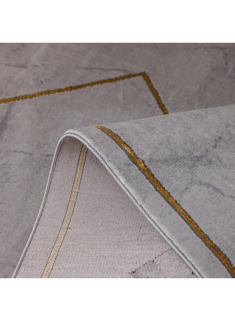 DANUBE HOME Venice Modern Transitional Rug  Polyester Area Rug Floor Covering L340xW240cm-Black & White  - Image 2