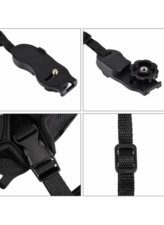 PULUZ PULUZ Soft Neoprene Wrist Strap with 1/4" Screw Plastic Plate for DSLR and DSLR Cameras - Black  - Image 3