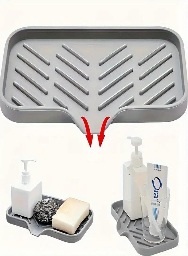 CALFHEAD Silicone Soap Holder for Bathroom & Kitchen | Non-Slip Soap Dish Tray | Wall-Mounted Soap Stand Without Drill | Multipurpose Sabundani | Durable Soap Box Organizer for Wash Basin(Pack of 1) - Image 5