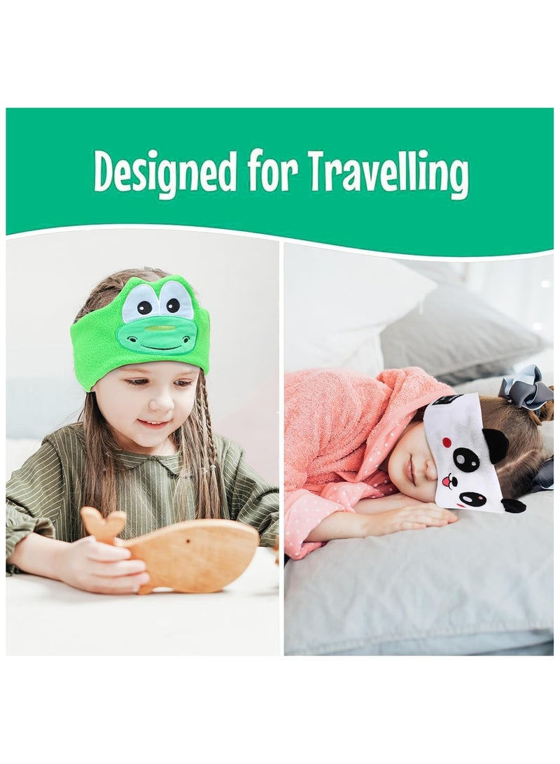 GUDOO سماعات رأس للأطفال بحزام رأس لاسلكية، سماعات رأس بحزام فوق الأذن، مع سماعات رقيقة وحزام رأس فائق النعومة، وأسلاك خالية من التشابك - Image 2