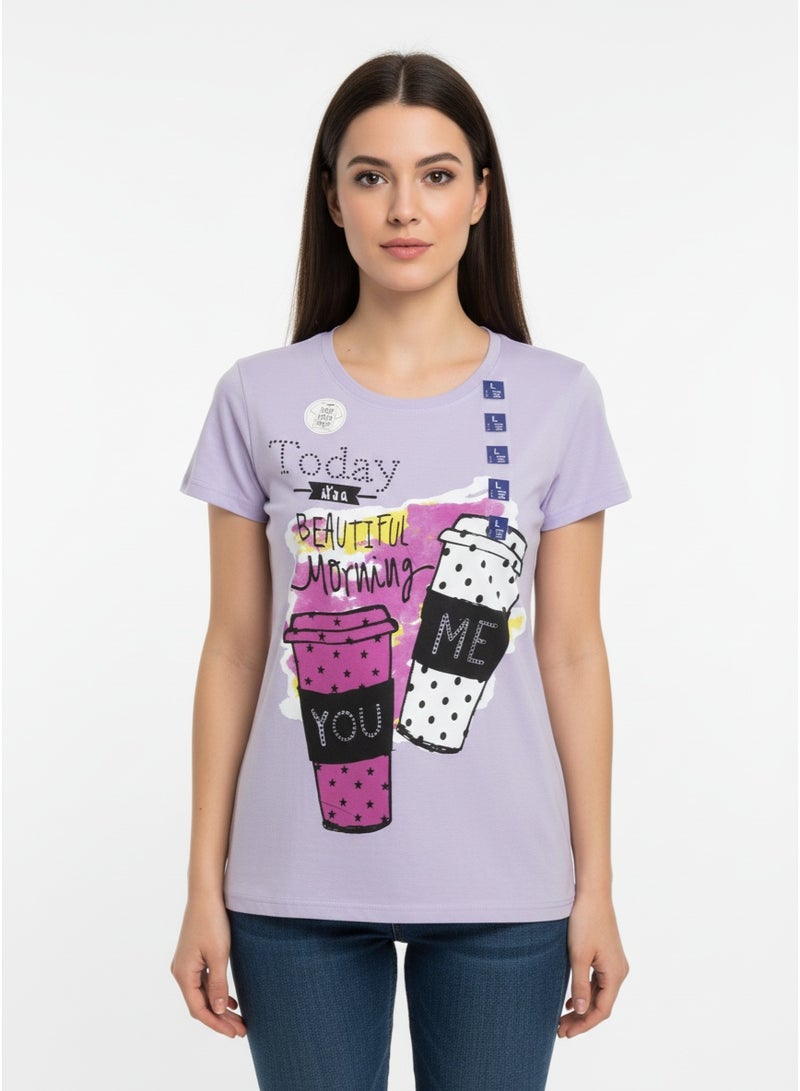 general T-SHIRT LADIES BODICE AOP S/S SV-LTS-43 - Image 1