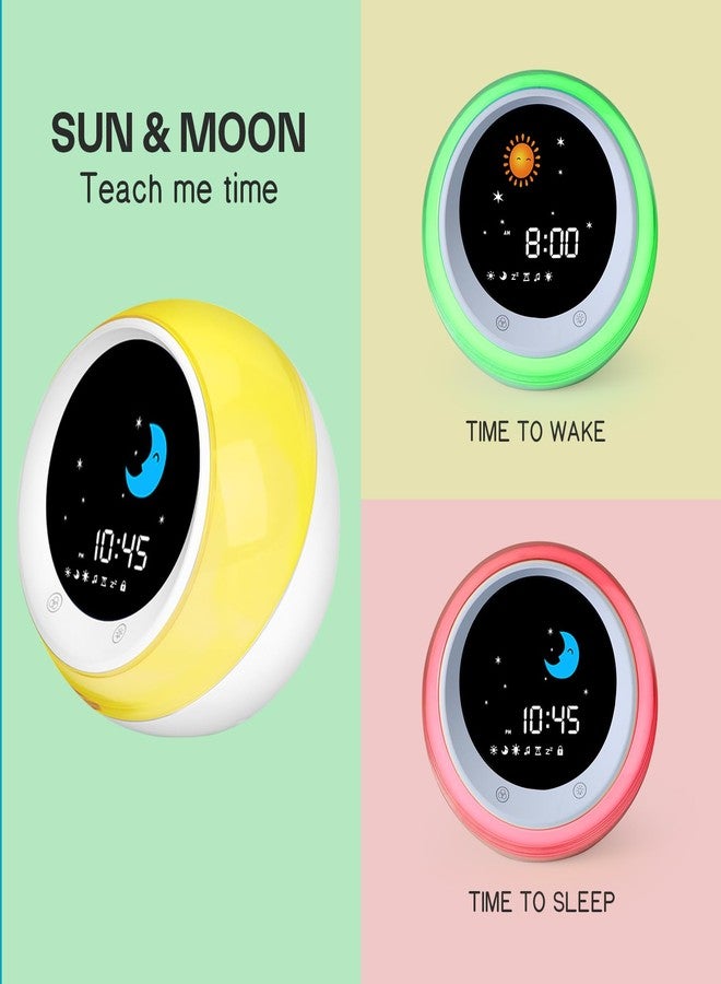 iHoo Children's Alarm Clock, Sleep Training Children's Alarm Clock with Sun and Moonrise - Image 2