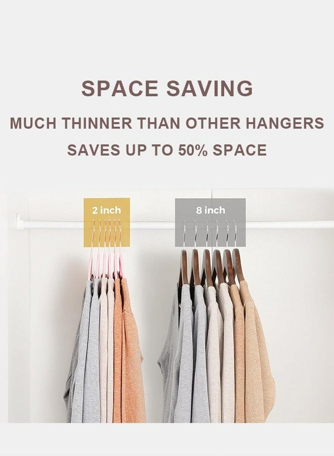 رولستيمي المخملية الشماعات (100 حزمة) الثقيلة-عدم الانزلاق ورأى الشماعات - المخملية دعوى الشماعات أحمر الخدود الوردي - Image 5