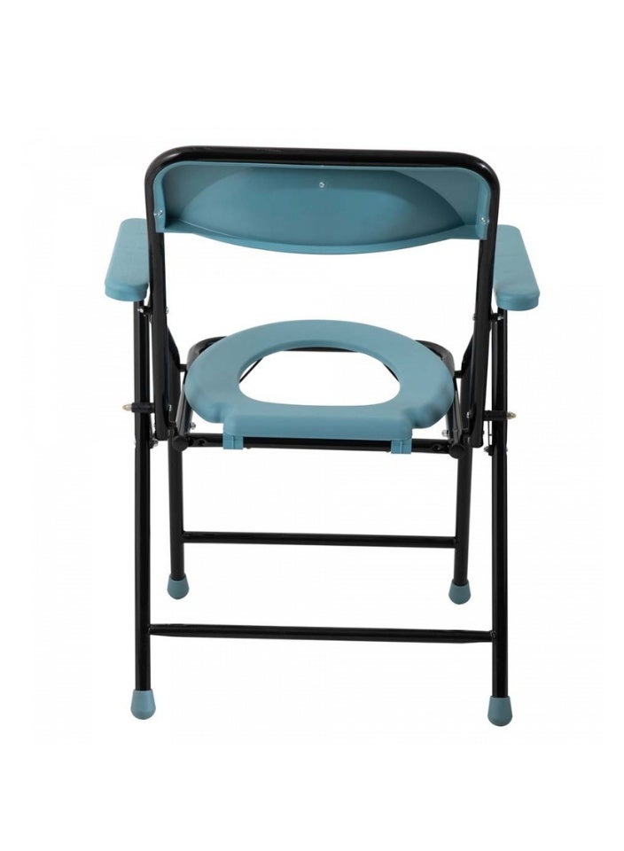 SMART HOME Portable Folding Toilet Chair with Plastic Bowl for the Elderly and the Sick – Home Toilet, Toilet Chair, Health Seat, Suitable for Home Care and Travel (80x50x50 cm) - Image 4