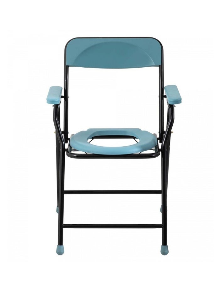 SMART HOME Portable Folding Toilet Chair with Plastic Bowl for the Elderly and the Sick – Home Toilet, Toilet Chair, Health Seat, Suitable for Home Care and Travel (80x50x50 cm) - Image 2