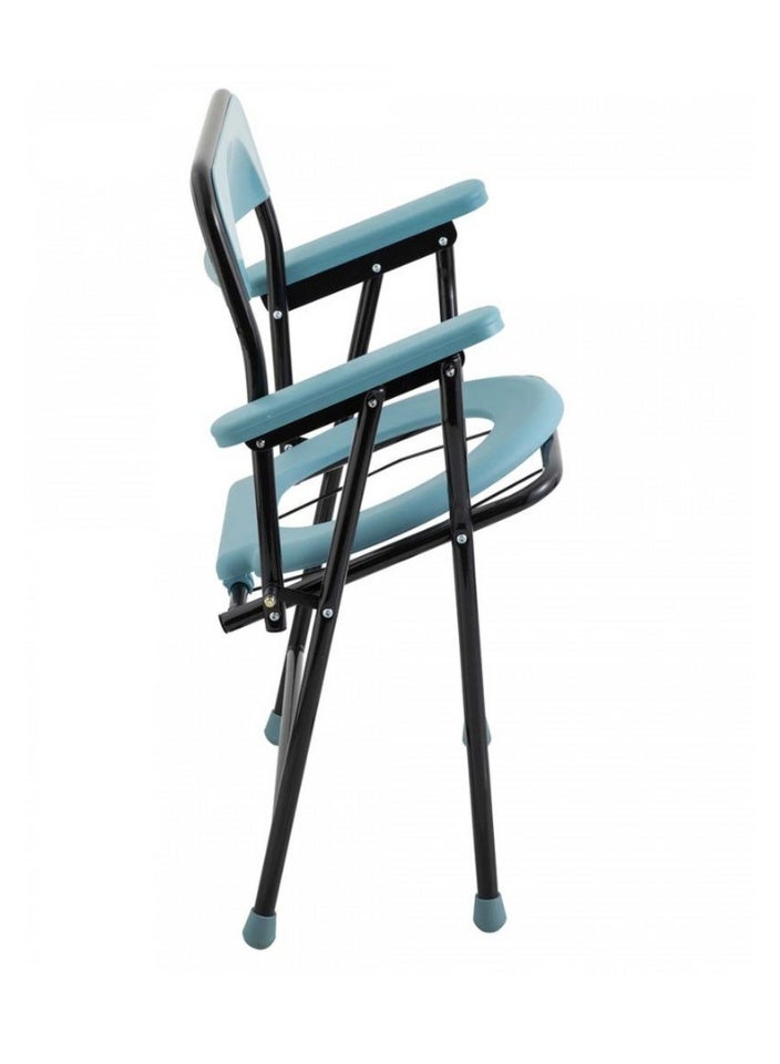 SMART HOME Portable Folding Toilet Chair with Plastic Bowl for the Elderly and the Sick – Home Toilet, Toilet Chair, Health Seat, Suitable for Home Care and Travel (80x50x50 cm) - Image 5