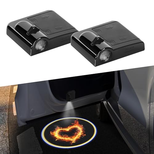Zufoty 2PCS Car Door Light Projector Wireless LED Car Door Paste Welcome Courtesy Light LED Courtesy Ghost Shadow Welcome Lamp Universal Car Accessories Fits Most Car SUV Truck - Image 1