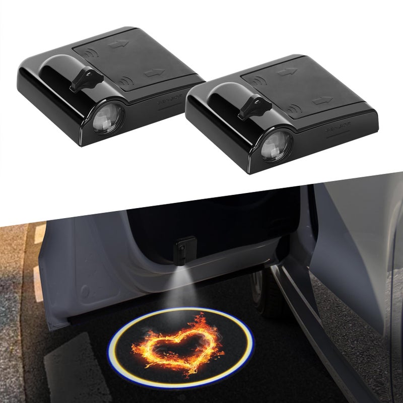 Zufoty 2PCS Car Door Light Projector Wireless LED Car Door Paste Welcome Courtesy Light LED Courtesy Ghost Shadow Welcome Lamp Universal Car Accessories Fits Most Car SUV Truck - Image 3