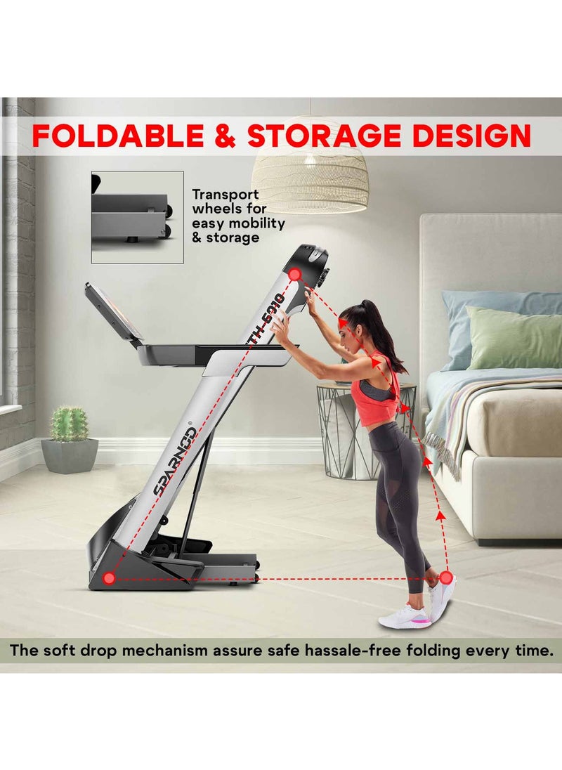 STH-6010 Treadmill for Home Use - 40cm WiFi Touch Screen, Entertainment Apps, 6HP Motor, 150kg Weight Capacity, 1-18.8 km/h, Auto-Incline, Foldable, Speakers and Auto Lubrication - pzsku/ZA28D42C92CE06BD49810Z/45/_/1704793249/a8c964be-cf53-4fc6-8bb3-17ff41a6da14