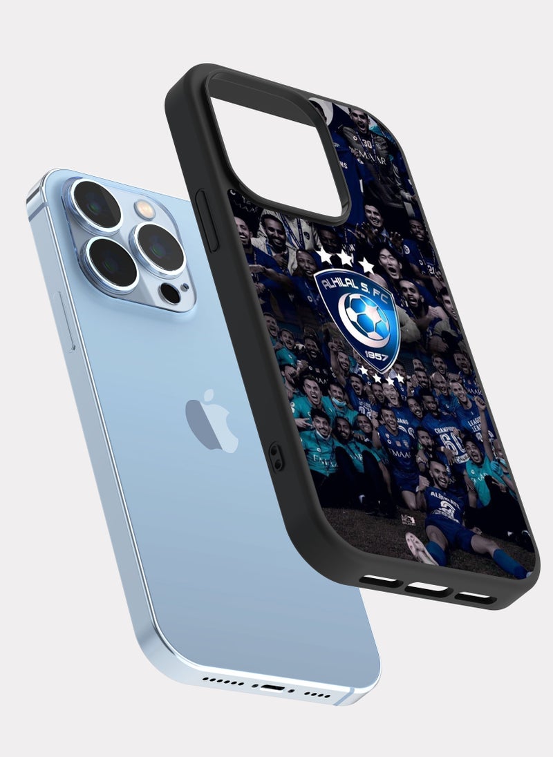 بكسلات كفر ايفون 13 برو نادي الهلال  ازرق - Image 2