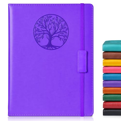 Biuwory Lined Journal Notebook for Women Men,256 Pages B5 Large Hardcover Leather Journals for Writing,Travel,Business,Work & School,College Ruled Notebooks for Note Taking,Diary Notepad 7.8"×10.2" - Image 1