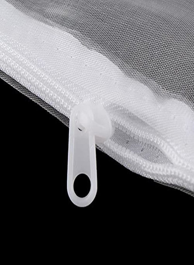Vayinato Media Bags for Aquarium Tank Filter with Zipper, 5 Pcs - Fish Tank Filter Media Mesh Bags - for Activated Carbon, Biospheres, Ceramic Rings (White) - Image 2