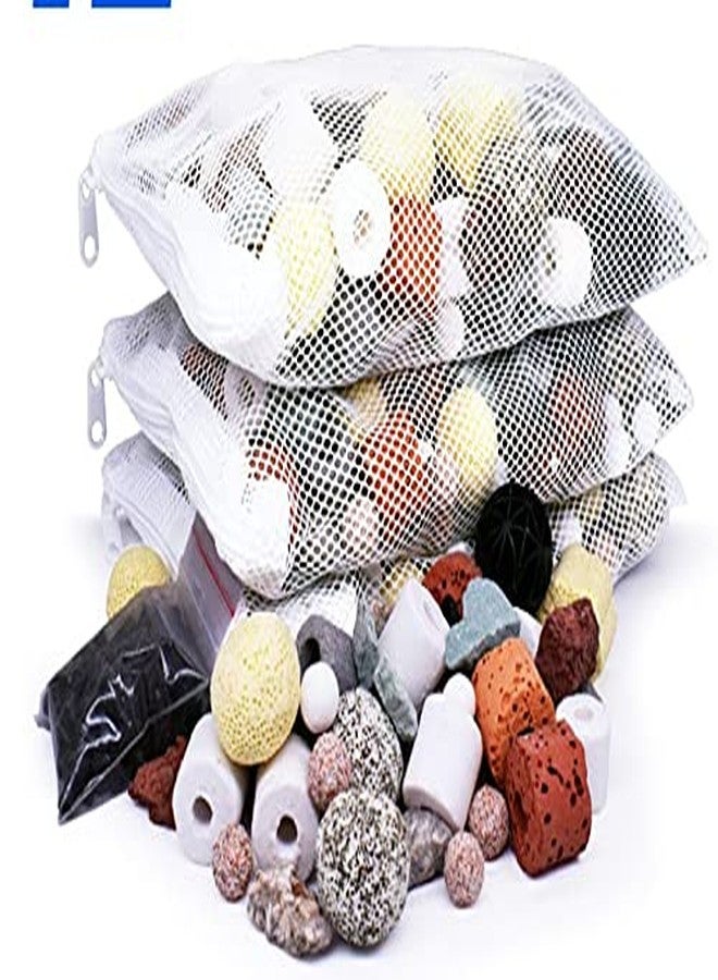 Vayinato Media Bags for Aquarium Tank Filter with Zipper, 5 Pcs - Fish Tank Filter Media Mesh Bags - for Activated Carbon, Biospheres, Ceramic Rings (White) - Image 4