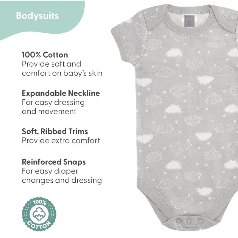 The Peanut Shell The Peanutshell Baby Layette Gift Set for Baby Boys or Girls - 23 Piece New Born Unisex Gift Set, Clothes & Newborn Essentials Must Haves - Clothes 0-3 Months - Soft Grey - Image 2