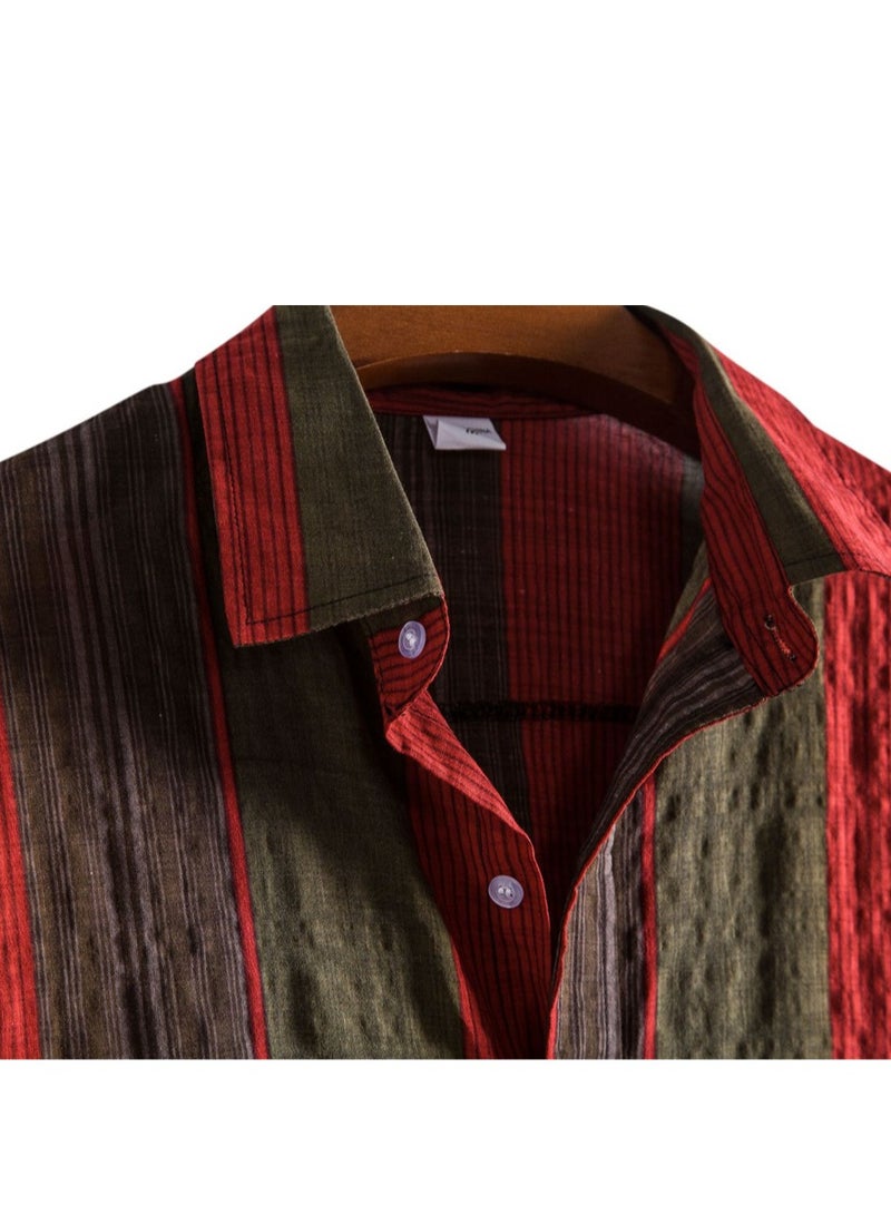 Summer new floral men's casual short-sleeved floral shirt - Image 5