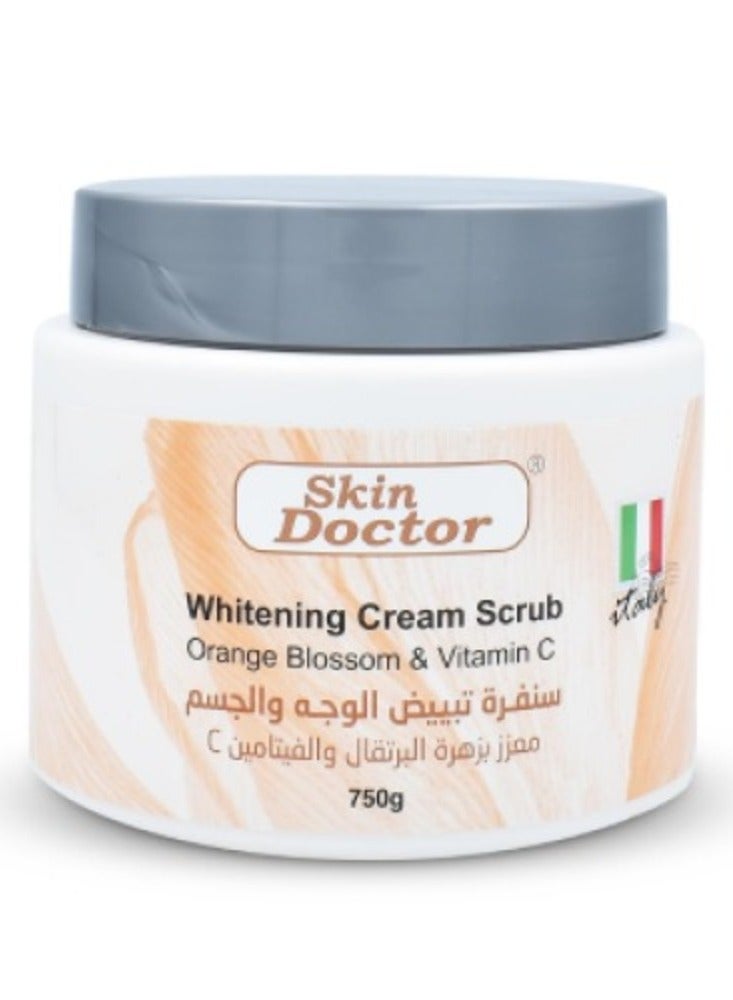 Skin Doctor Skin Doctor Orange Blossom & Vitamin C Whitening Cream Scrub 750g – Brightening, Exfoliating & Hydrating Scrub for Face & Body 