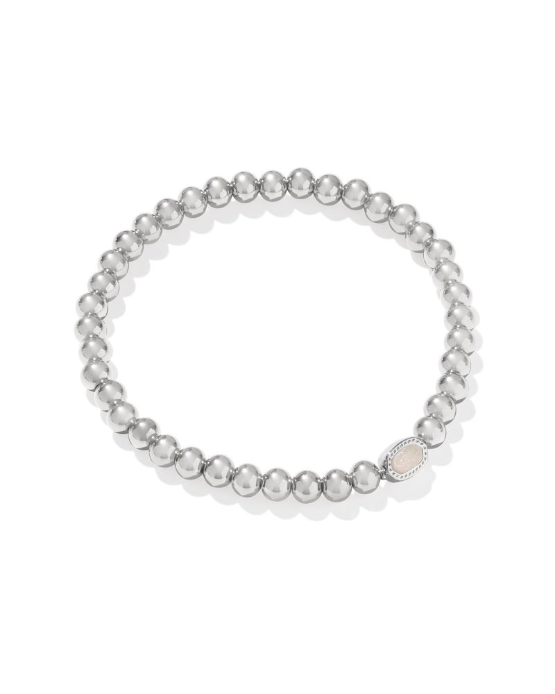 Kendra Scott Mini Elaina Stretch Bracelet in Iridescent Drusy, Rhodium-Plated Brass, Fashion Jewelry for Women - Image 1