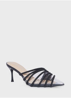 ELLA Clear Diamante Slip On Pump  - Image 2