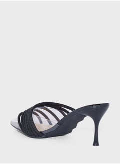 ELLA Clear Diamante Slip On Pump  - Image 3