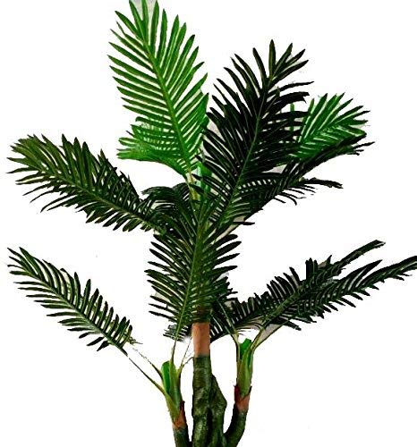 KAYKON Artificial Plant Big Areca Palm Green Tree Without Pot Indoor Nearly Natural Plant for Home Decor - 4.65 Feet (3 Leg Palm) - Image 5