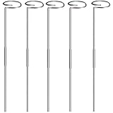 RAIKEDR RAIKEDR 30 Inch Plant Stakes for Flowers - 5 Pack, Stainless Steel Garden Tall Single Stem Support Stake Plant Cage  - Image 1