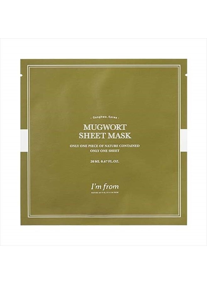 I'M FROM Mugwort Sheet Mask, 91.45% pure Mugwort extract, Calming, 10 masks  - Image 2