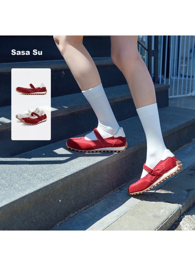 Sasu Spring/summer Mary Jane Flats With Velcro, Ballet Dance Shoes Za65186-30