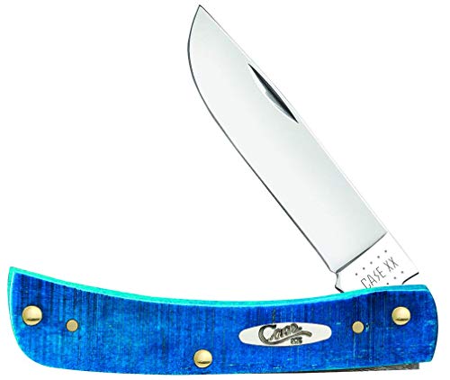 Case XX WR Pocket Knife Sod Buster Jr Stainless Steel Blades Length Closed 3 58 Inches Made in USA Blue Small
