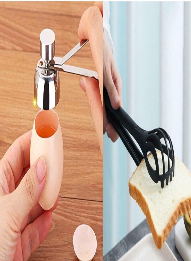 V2H Stainless Steel Egg Topper Cutter, Whisker for Kitchen, Whisk, Egg Mixer Spinner, Egg Beater Whisk, Egg Mixer and Whisker for Kitchen, Whisk, Egg Mixer Spinner, Egg Beater Whisk(Pack of 2) - Image 1