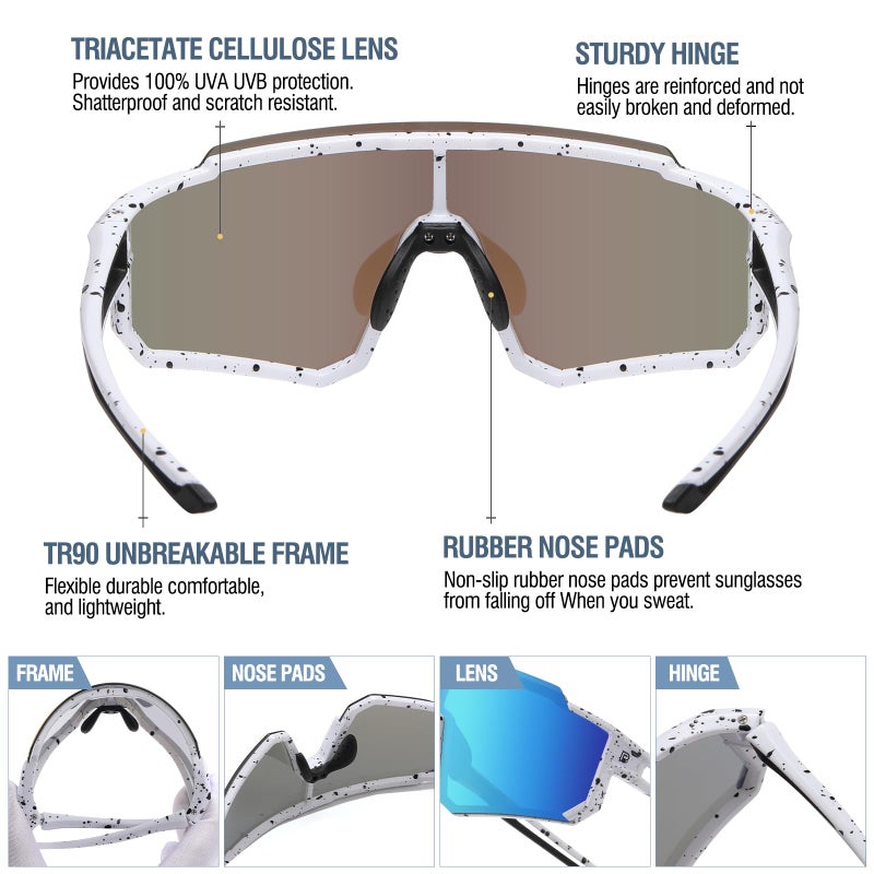 DUCO Polarized Kids Sunglasses Youth Sports Cycling Shades Lightweight Frame UV400 Child Boys Girls Baseball SunGlasses DK310 - Image 4