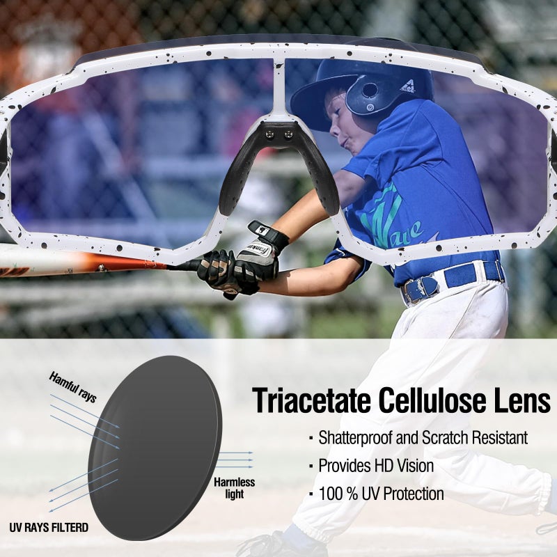 DUCO Polarized Kids Sunglasses Youth Sports Cycling Shades Lightweight Frame UV400 Child Boys Girls Baseball SunGlasses DK310 - Image 5