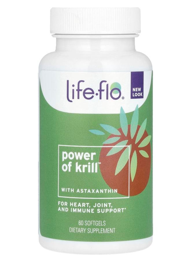 Life-flo Power of Krill With Astaxanthin 60 Softgels 