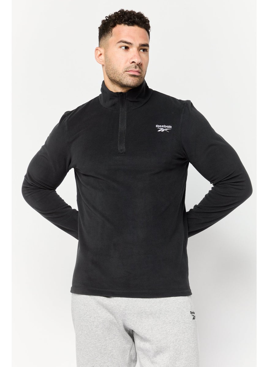 Reebok Men Sportswear Fit Long Sleeves Running Sweatshirt, Black  - Image 1