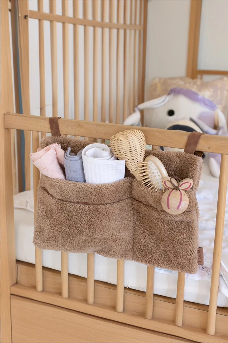 هامور Dough Practical Hanger Organizer Baby Stroller Crib Edge Wellsoft Organizer Beige