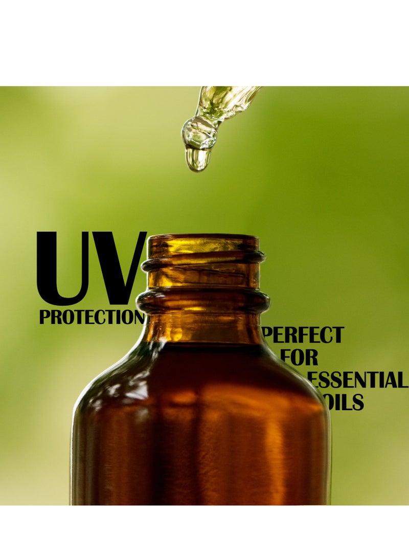 HYFY Amber Glass Dropper Bottles 4 Pack for Essential Oils Empty Bottle Big Dropper Bottles Glass Bottle Reuasable Eye Dopper Bottle Amber Bottle Tincture Bottles 100 ml - Image 5