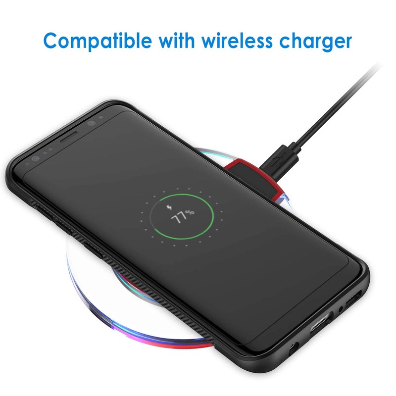 JETech Slim Fit Case for Samsung Galaxy S8, Thin Phone Cover with Shock-Absorption and Carbon Fiber Design (Black) - Image 3