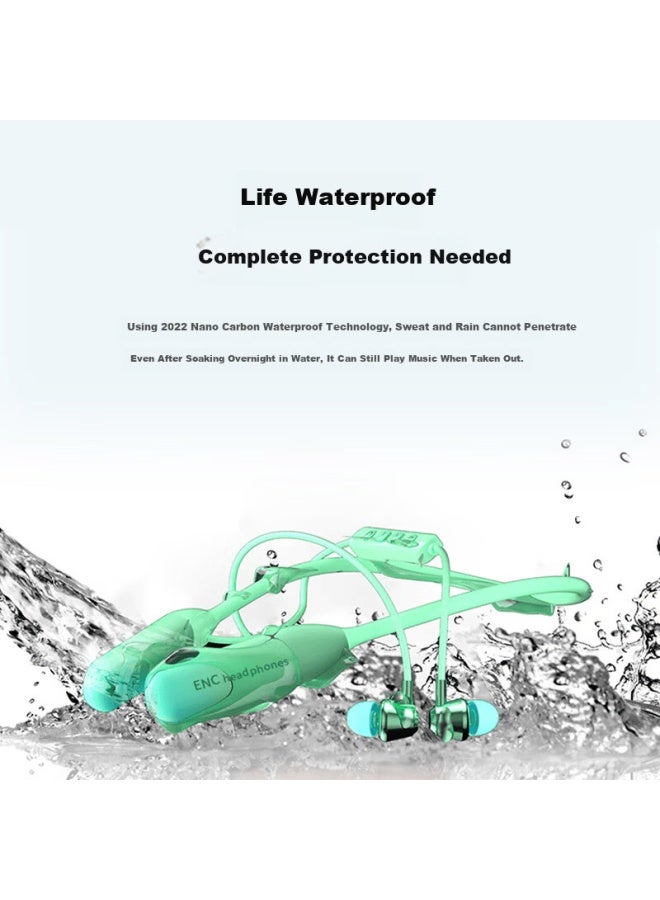 Oksj Bluetooth Earphones Sports Neckband Wireless Neck-hanging Noise Cancelling Waterproof Long Battery Life 5.3 Enc For Huawei Xiaomi Phones Gaming - Image 5
